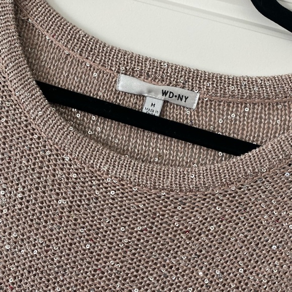 Women’s Sparkly Short Sleeve Sweater Top - Picture 2 of 3